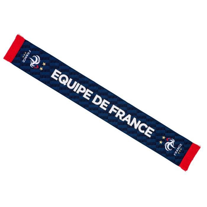 Echarpe FFF - Collection officielle EQUIPE De France de Football  - Taille adulte - Bleu