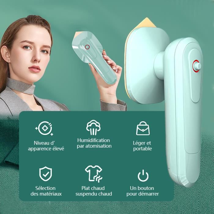 GOOAFREI Mini Défroisseur Vapeur,Fer à Repasser Portable ,Réchauffage Rapide,adapté à la maison, aux voyages