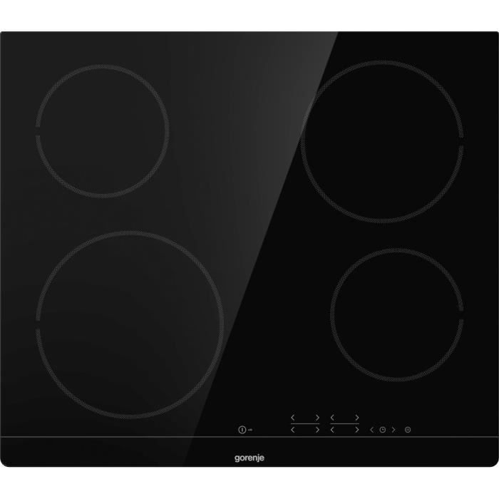 Gorenje ECT641BSC, Intégré, Céramique, Verre-céramique, Noir, 1200 W, Rond
