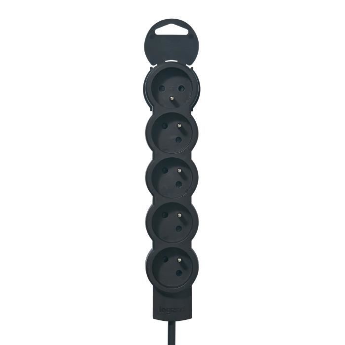 LEGRAND Rallonge multiprise standard 5x2 P+T cordon 3 m noir