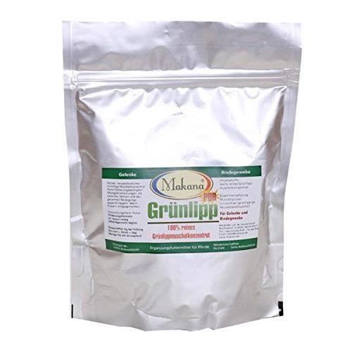 Makana - Grünlipp Pur - Complément alimentaire pour cheval - Concentré moule verte - 1 x 500 g