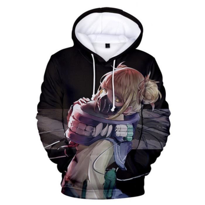 SWEAT-SHIRT Mixte - Sweatshirt à capuche imprimé mode My Hero Academia Enfants - style4 noir YG™