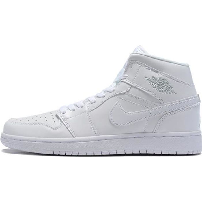 Baskets Airs Jordan 1 Mid SE Chaussures de basket Pas Cher pour Homme Femme Blanc