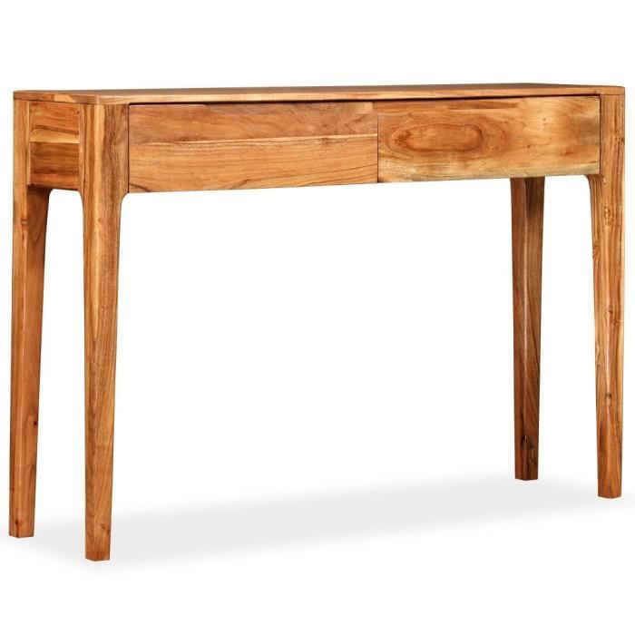 Table console extensible Table d’Appoint Table d'entrée contemporain Bois massif 118 x 30 x 80 cm