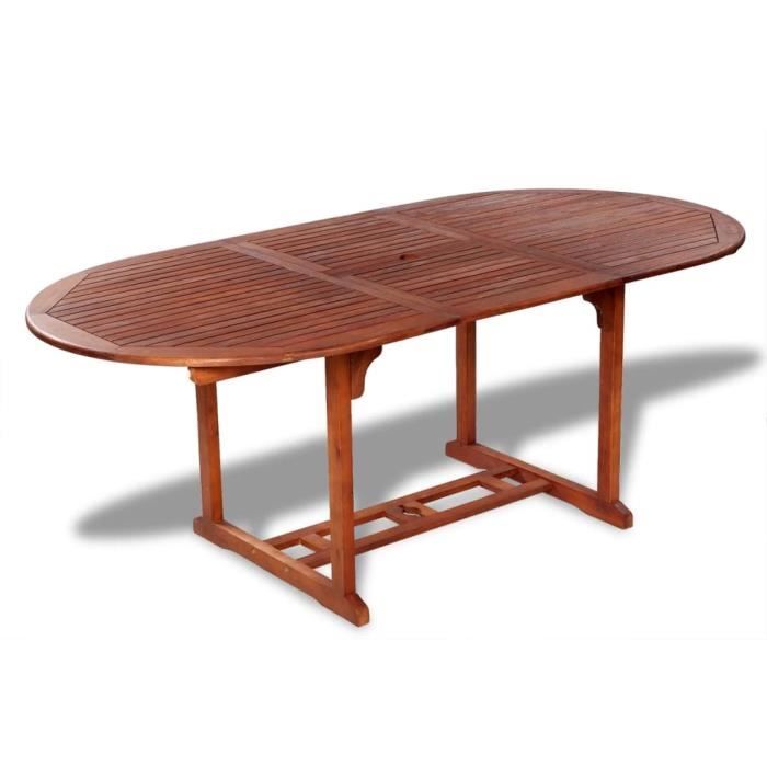 Tables d'extérieur Table de salle à manger d'extérieur extensible en bois d'acacia