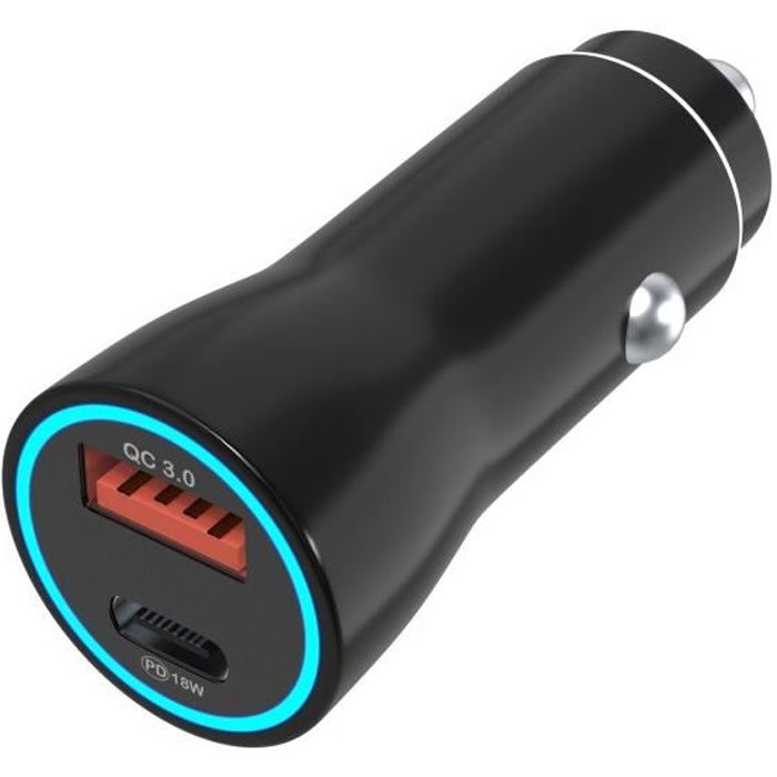Chargeur Voiture Rapide pour Samsung - Xiaomi - Huawei - Honor - Allume cigare port USB USB C Phonillico®