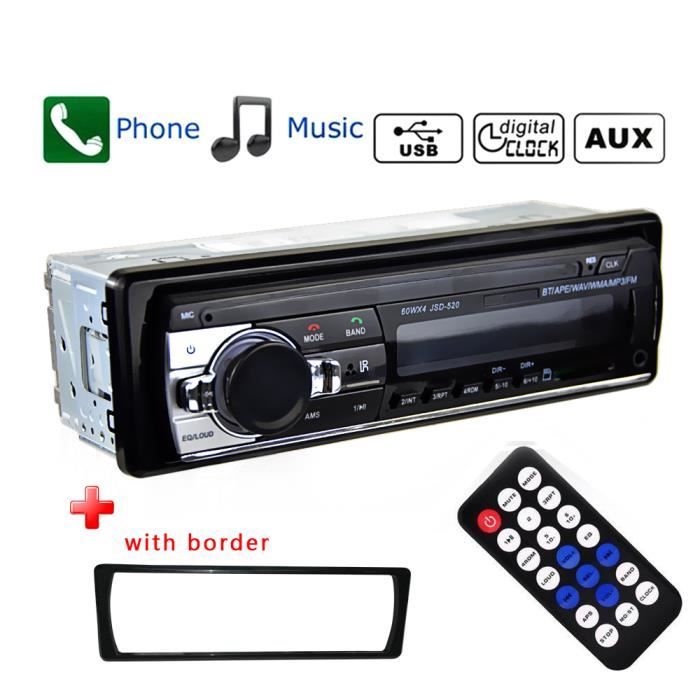 1DIN In-Dash Car Radio Stéréo Télécommande Numérique Bluetooth Audio Musique Stéréo 12V Autoradio Lecteur Mp3 USB / SD / AUX-IN