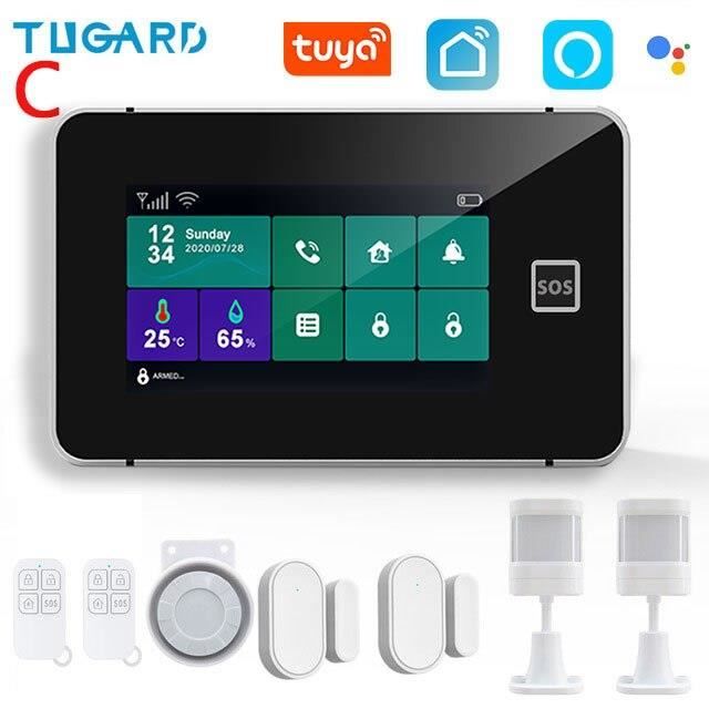 RUMOCOVO® Système d'alarme de sécurité domestique sans fil, wi-fi, GSM contrôle avec application détecteur de mouvement version3