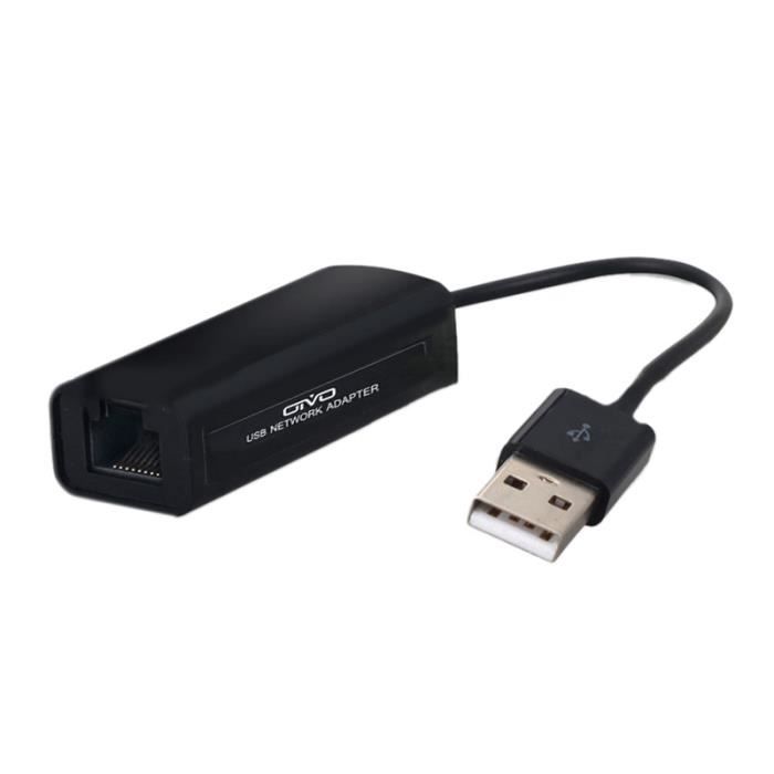 OIVO Adaptateur RéSeau USB, Adaptateur de Conversion LAN Ethernet USB 2.0 Vers 10-100 RJ45 pour Nintendo Switch, WII, WII U