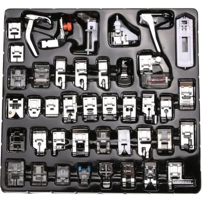 Machine à coudre biche kit Ourlet Pied de pièces accessoires pour Brother Singer Lot de 42 pcs