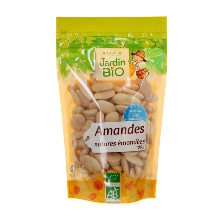 JARDIN BIO Amandes natures émondées bio - 100 g