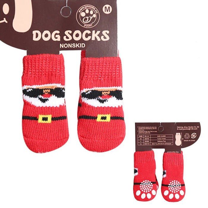 Lot De 24 Chaussettes De Pieds De Chaise Noël – Antidérapantes – Motif Renne Rouge & Vert – Protection Sol & Décoration Festive