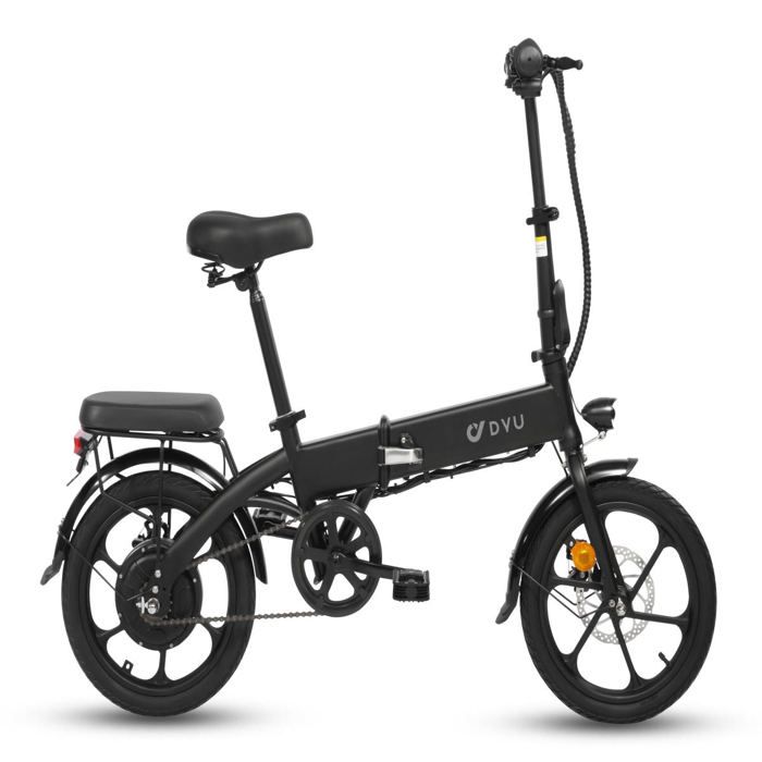DYU A5 Vélo Électrique Pliant 14" - Moteur 250W, Batterie 48V 7.5Ah Amovible, 25km/h, Suspension, Freins à Disque - VAE Adulte Urbain