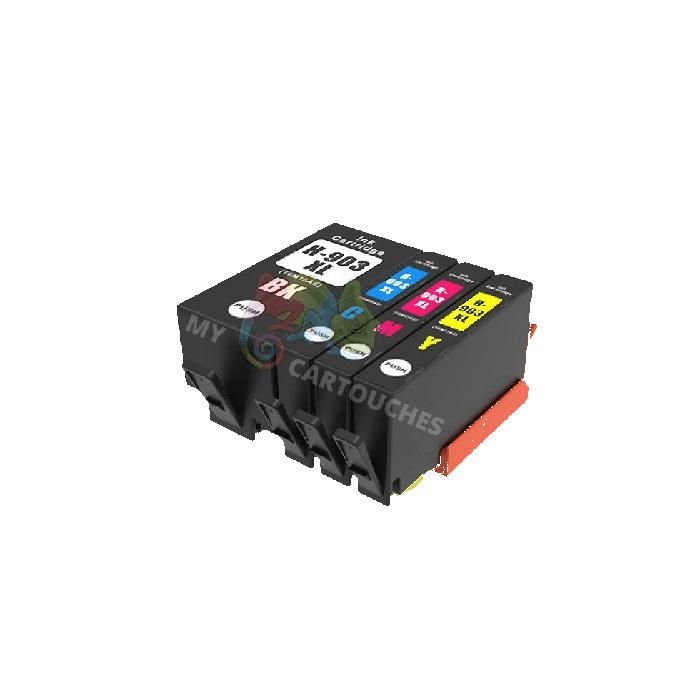 Lot de 4 cartouches d'encre 903 XL compatibles avec HP 903XL pour imprimante tout-en-un HP Officejet 6950 Officejet Pro 6970 6960