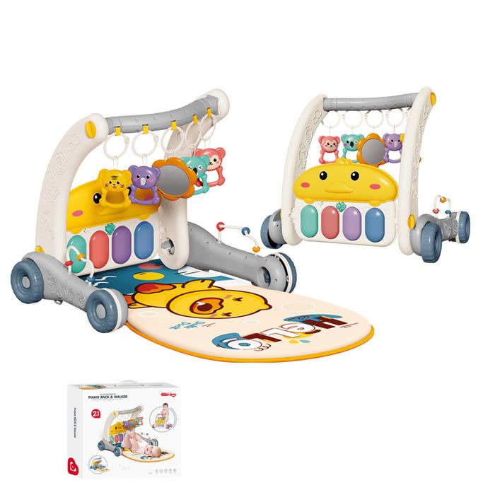 Tapis Musical d'Éveil pour Bébé Trotteur Bébé Chariot de Marche