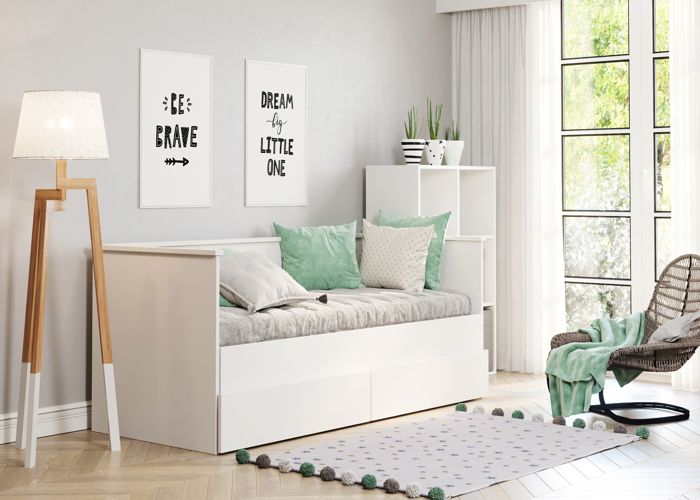 Lit simple convertible en lit double 80/160x200 cm - Canapé lit