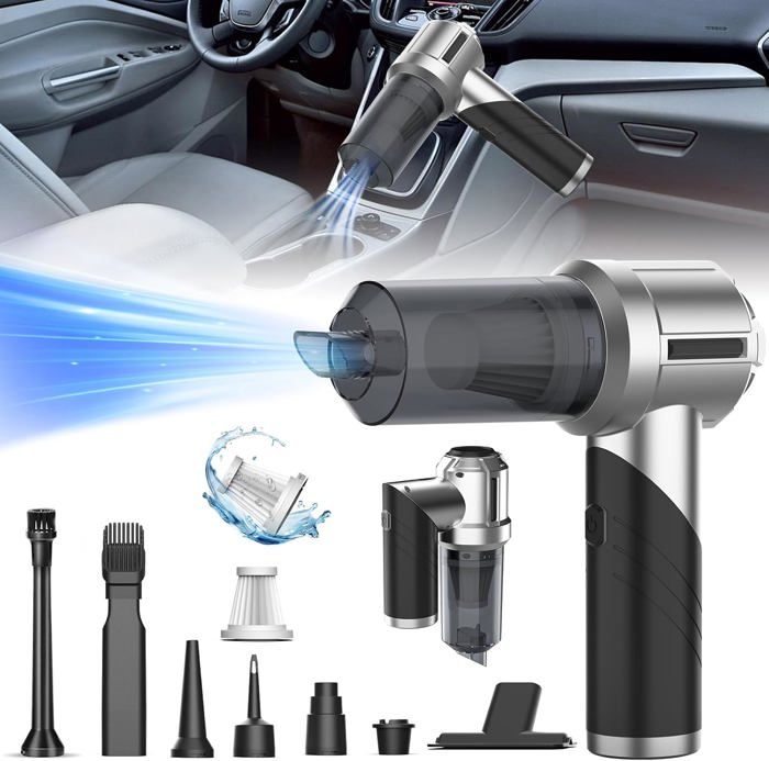Aspirateur à Main Voiture 20000PA Sans Fil - Mini Aspirateur Portable 3 Vitesses 6000mAh Batterie