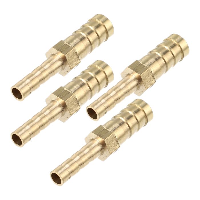 Lot 2 Raccords Cannelés Laiton 19mm à 16mm - Réducteur Barbelé Pour Tuyau Carburant Air Huile, Auto Moto