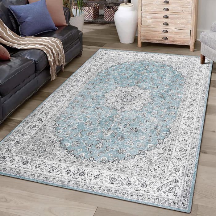 Tapis chambre salon scandinave 80x150 cm - laine - pour