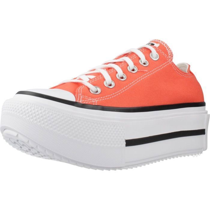 Converse Chaussure Converse Modèle Chuck Taylor All Star Lift Double Stack Ox - Coleur Rouge