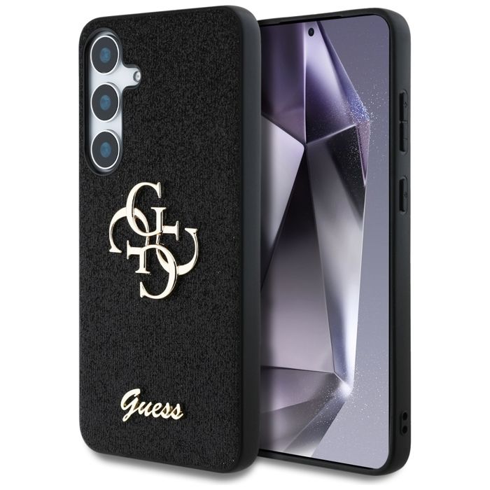 Coque Guess À Paillettes Fixes Pour Samsung Galaxy S25+ Protection En Tpu Logo En Métal