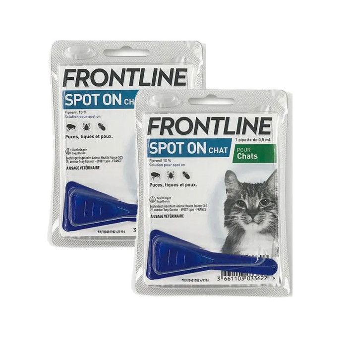Meilleurs prix pour FRONTLINE SPOT ON pour Chat (Pipette Individuelle) - 2 Pièce