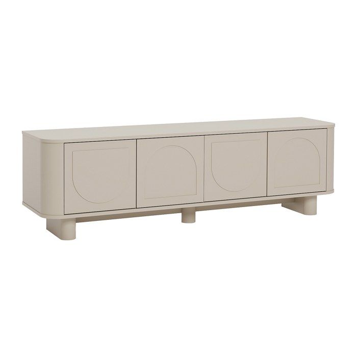 Meuble TV avec 4 portes - Taupe - BRISTANA Meuble TV avec 4 portes - Taupe - BRISTANA