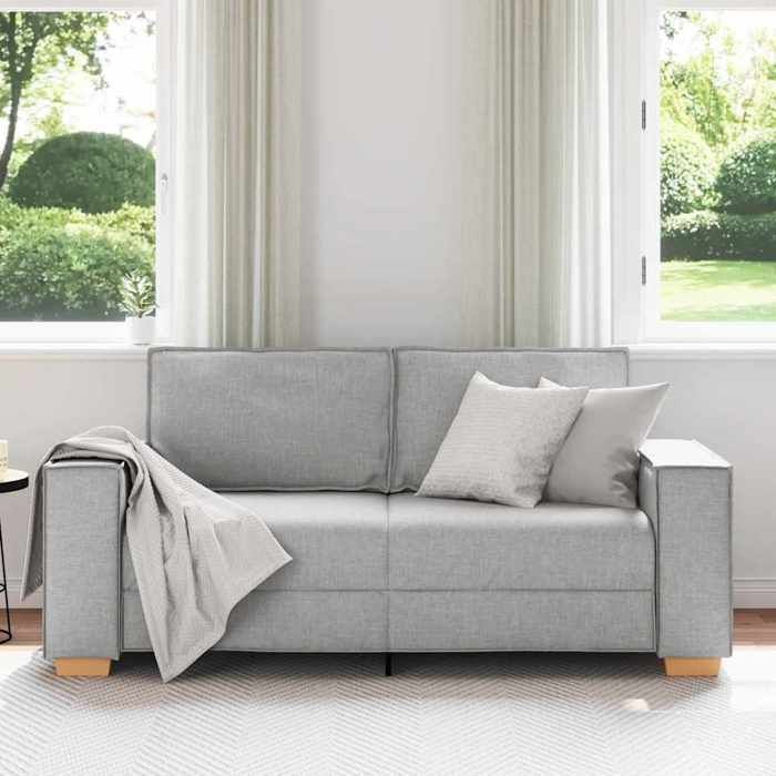STAR -Canapé rembourré 2 places - pour Adulte/enfant - Gris nuage 140 cm Tissu LL1921