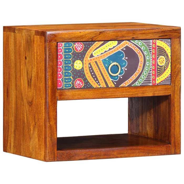 En soldes - Lot de 2 Petite Tables de chevet avec tiroir - Cabinet de chevet industrielle Table de chambre - Marron 40x35x35cm 8_120