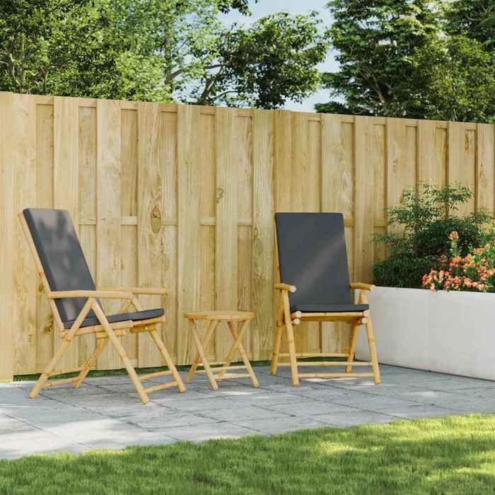 {January Sale}Table de jardin  table dextérieur2/4 PERSONNESpour balcon terrasse， pliable Ø45x45cm bambou 8_8900612