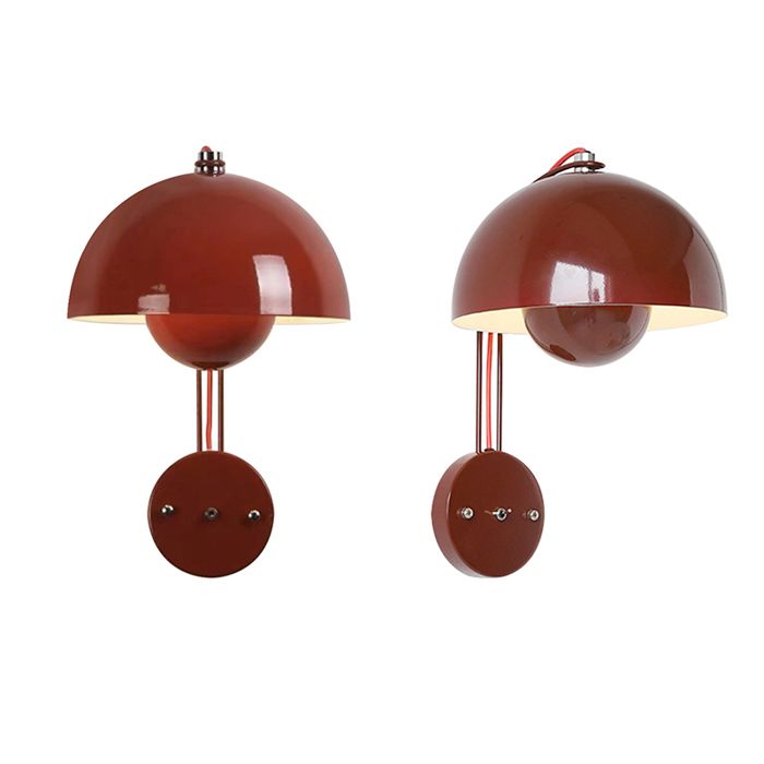 SNOGOLD 2PCS Applique Mural Moderne Luminaire Intérieur Créativité Abat-jour en Métal Rouge Applique Chevet Minimaliste