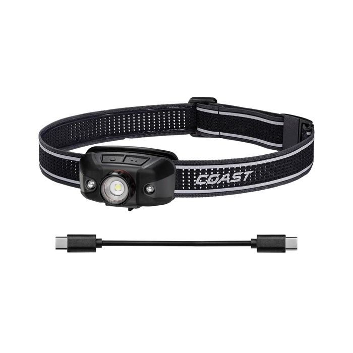 Coast Lampe frontale LED rechargeable 1000 lm lumière blanche réglable IP54 résistante poussière éclaboussures bandeau réglable Coast Lampe frontale LED rechargeable 1000 lm lumière blanche réglable IP54 résistante poussière éclaboussures bandeau réglable
