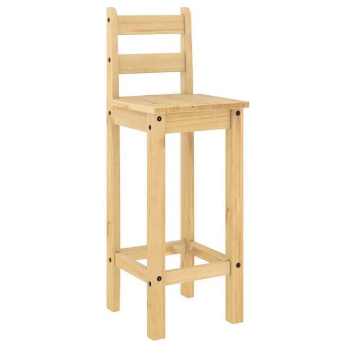 SOLOMON Chaises de bar lot de 2 Contemporain - POUR Salon/cuisine - Tabouret Haut - Bois de pin solide 12332111