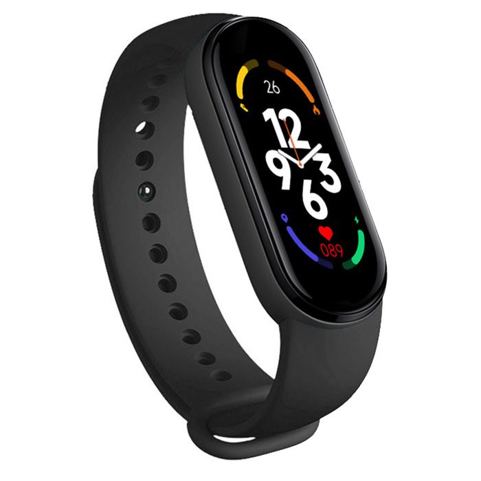 minifinker moniteur de montre de sport Bracelet intelligent M7 multifonction en Silicone couleur dynamique bijoux montre Noir
