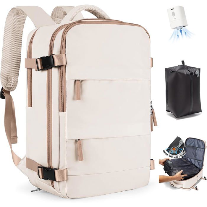Sac À Dos Sous Vide Voyage 40X30X20 Avec Pompe Bagage Ca E 40X30X20 Ryanair Wizz Air Easyjet Bagage À Main Sac Pour Ordinate[SA32]
