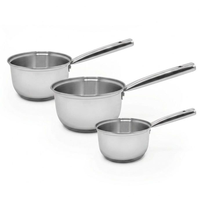 Lot de 3 casseroles 18/20/22 cm en inox Fackelmann Rhona