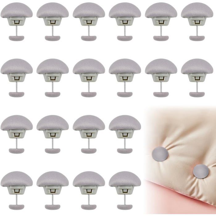 Attaches de couette 20 pièces clips de fixation antidérapants pour housse de couette gris
