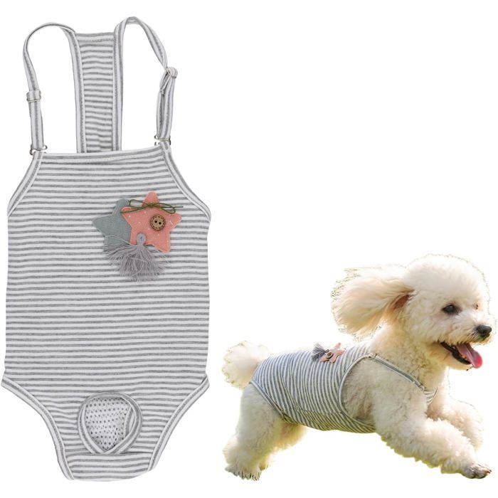 Culottes Hygiéniques Lavables Pour ChiennesCouches Réutilisables Pour Chiennes En ChaleurPantalon Lavable Avec Bretelles R[BI121]