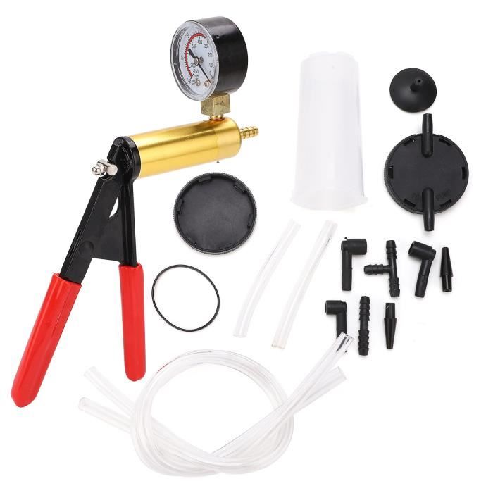 Testeur De Frein à Vide SIXTOL - Kit 16 Pièces Avec Pompe, Manomètre, Pour Purge Et Test De Pression