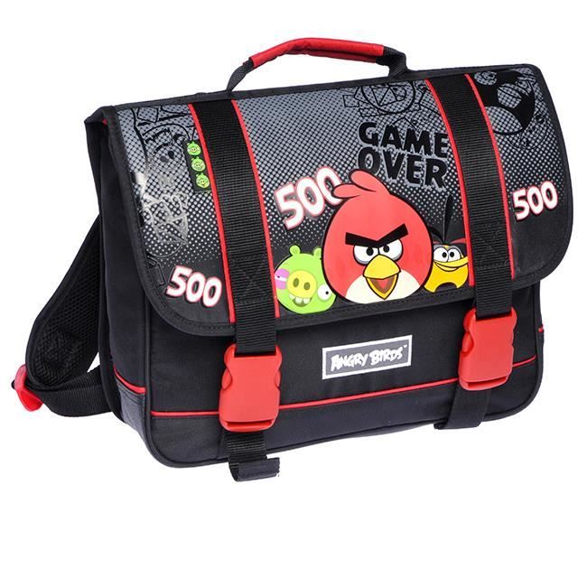 Cartable Angry Birds 38cm noir Noir Cdiscount