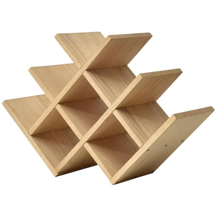 Casier à Vin SucceBuy En Bambou à 8 Niveaux Pour 72 Bouteilles, Présentoir Empilable Et Modulaire