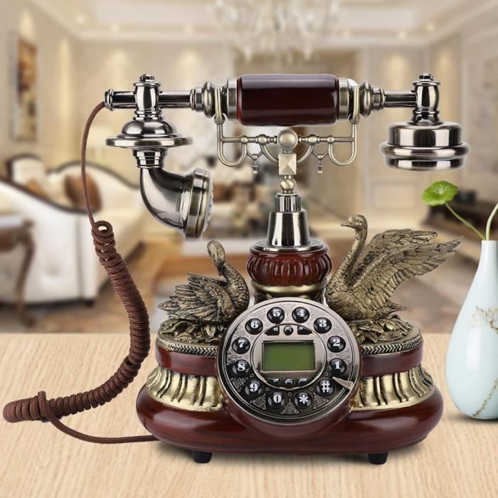 Telephone Fixe Vintage Ashata Telephone Retro Systeme Double Fsk Dtmf Antique Vieux Telephone Ecran Lcd Rappe Achat Fixation Support Pas Cher Avis Et Meilleur Prix Cdiscount
