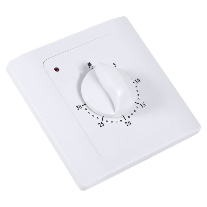 Prise de minuterie-1 pc AC 220V 10A 30Min compte /à rebours /électronique prise de temps num/érique prise de commande de commutateur de minuterie utilis/ée pour contr/ôler les pompes /à eau et les appareils