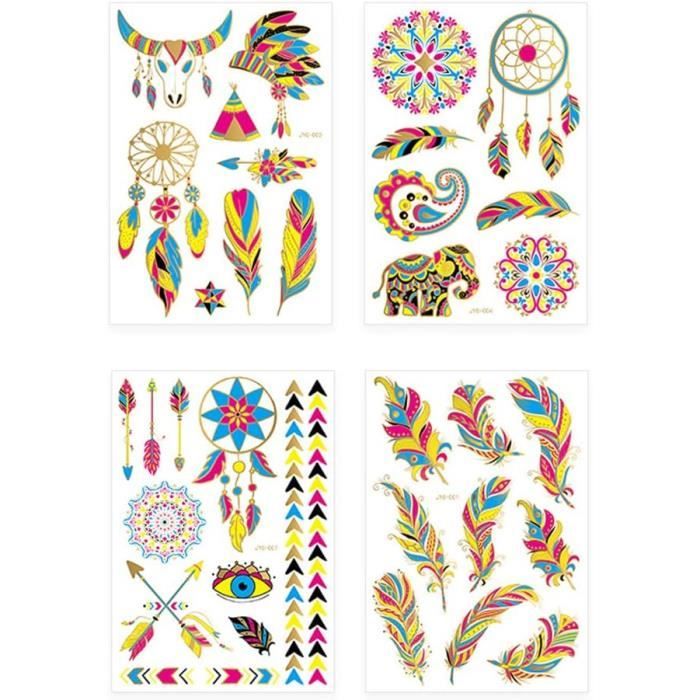 Kit 135 Tatouages Temporaires Halloween - Araignées, Chauves-souris, Toiles... Pour Fête Et Déguisement - 9
