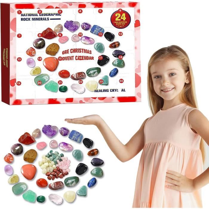 PANSHAN Calendrier De L'Avent 2024 – 24 Animaux Mochi Squishy – Jouets Anti-stress En Caoutchouc – Dès 3 Ans – Cadeau De Noël