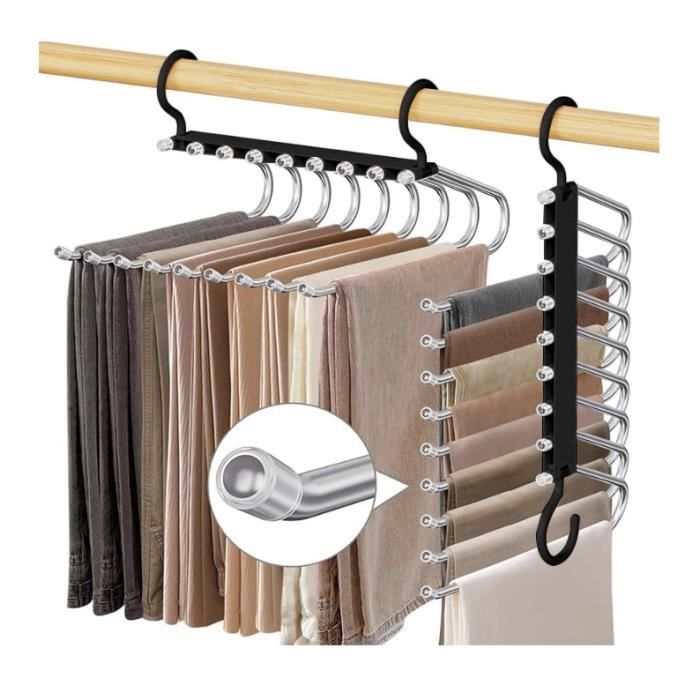 Cintre Pantalon - Noname - Lot de 2 - Antidérapant - Acier Inoxydable - Économie dEspace