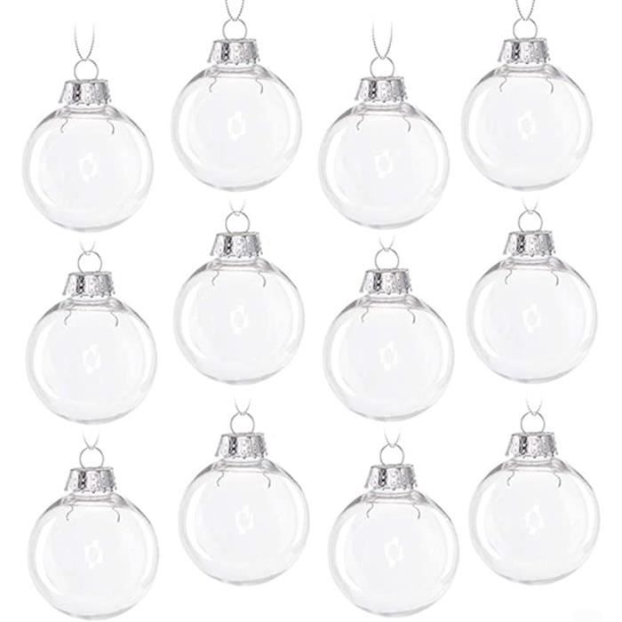 Lot De 12 Boules Disco Argentées Jicyor - 10/7/5/3/2cm - Décoration Fête Noël Mariage