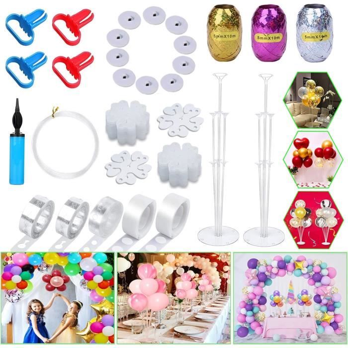 Lot De 50 Connecteurs Pour Arche De Ballons – Clips Anneau Boucle, Transparents, Réutilisables