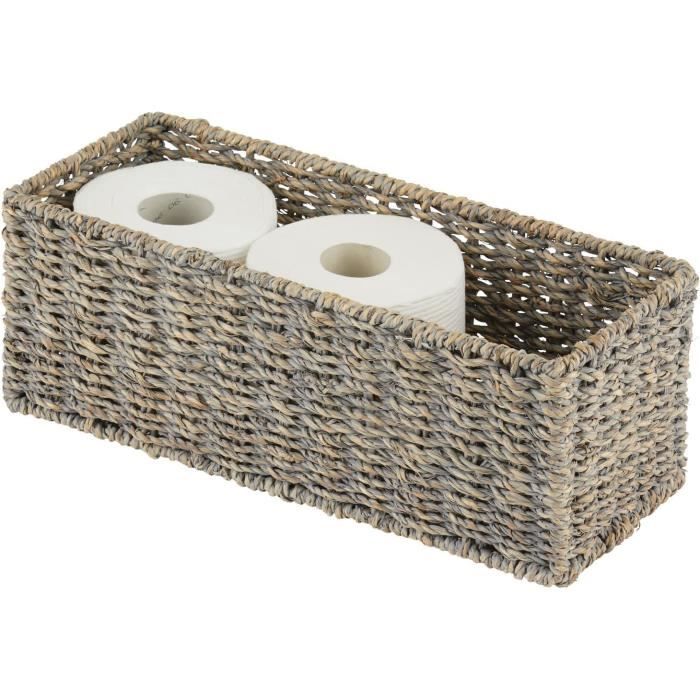 Set De 3 Paniers Rangement Osier Tressés Mezzar - Empilables Pour Salle De Bain, Chambre Enfant Et Table à Langer