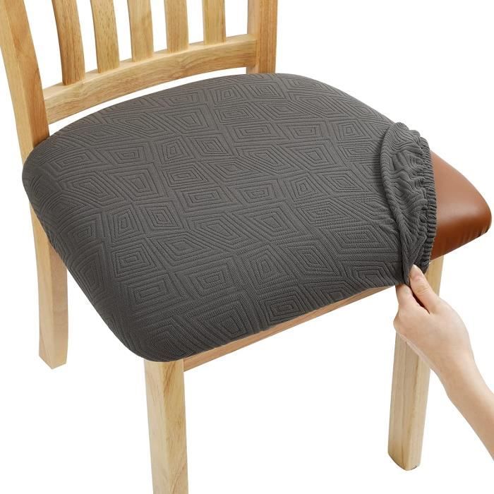 Housses De Siège Élastiques - Lot De 4 Pour Tabourets Ronds 30-34 Cm - Polyester Lavable - Protection Anti-Taches (Vert)